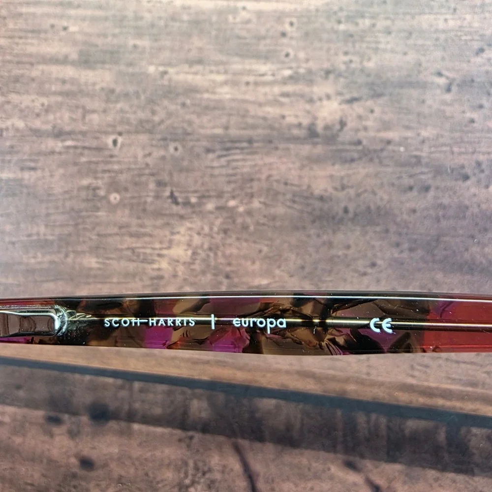Scott Harris Europa SH-558 Purple Tortoise Cat Eye Eyeglasses Frames Italy 55-15